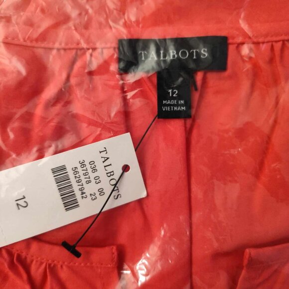 Talbots - Poplin Gauze‎ Midi-dress, color Azalea Pink  size 12 - Picture 4 of 4